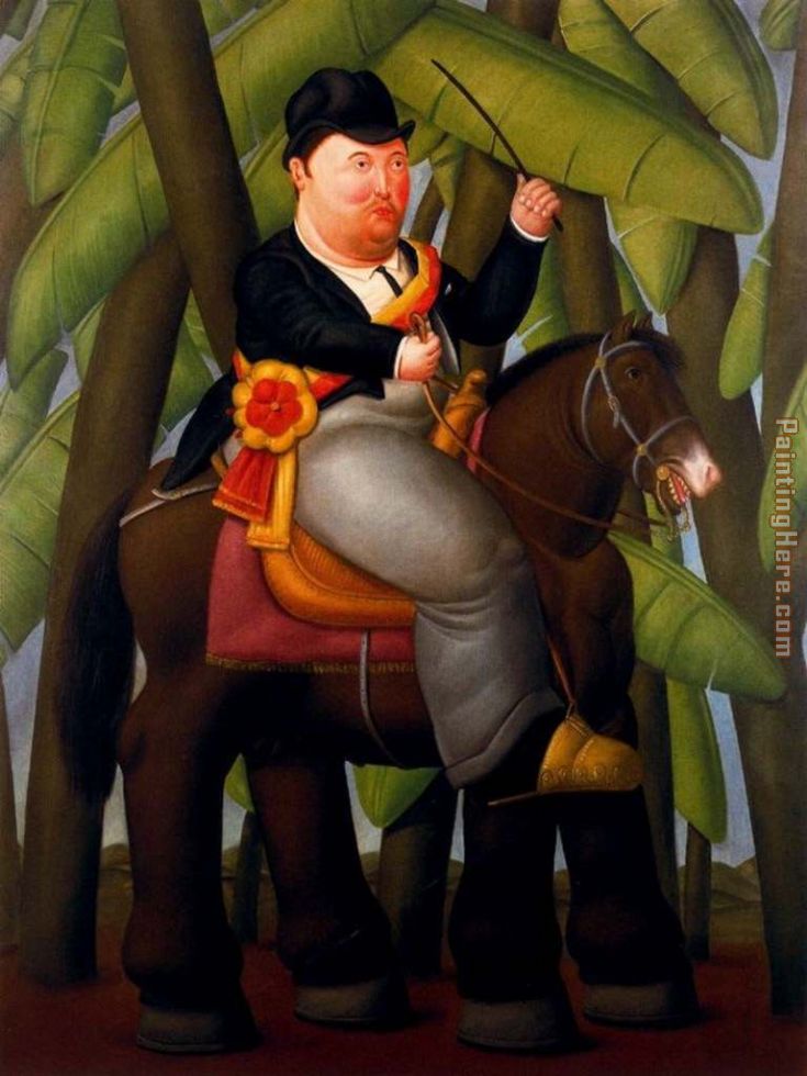 El Presidente painting - Fernando Botero El Presidente art painting